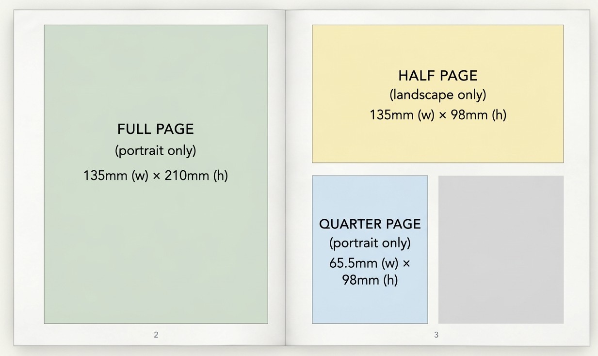 Newsletter layout reference diagram